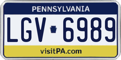 PA license plate LGV6989