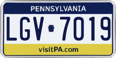 PA license plate LGV7019