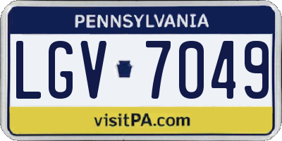 PA license plate LGV7049