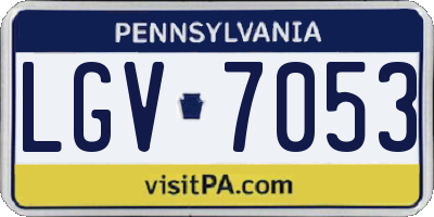 PA license plate LGV7053