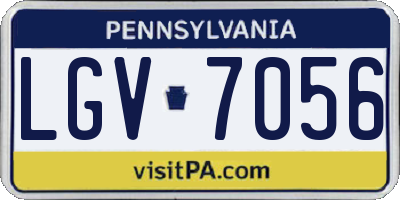 PA license plate LGV7056