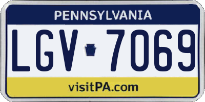 PA license plate LGV7069