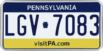 PA license plate LGV7083
