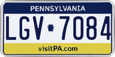 PA license plate LGV7084