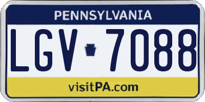 PA license plate LGV7088