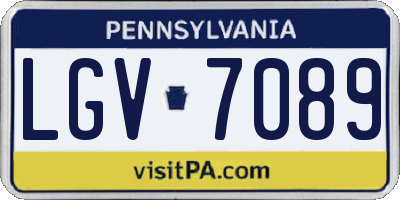 PA license plate LGV7089