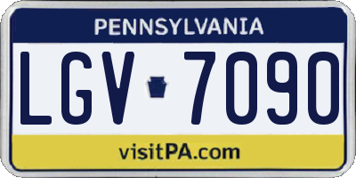 PA license plate LGV7090
