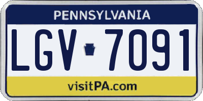 PA license plate LGV7091