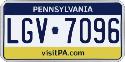 PA license plate LGV7096