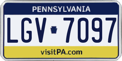 PA license plate LGV7097