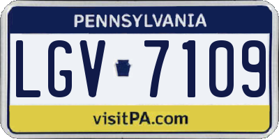 PA license plate LGV7109