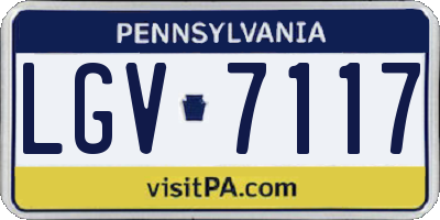 PA license plate LGV7117