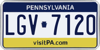 PA license plate LGV7120