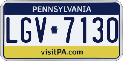 PA license plate LGV7130