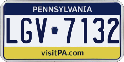 PA license plate LGV7132