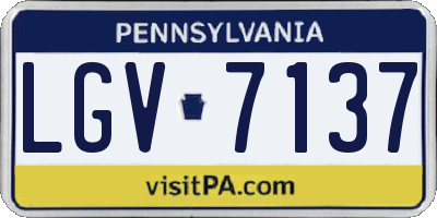 PA license plate LGV7137