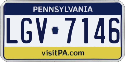 PA license plate LGV7146