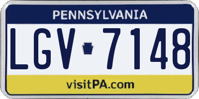 PA license plate LGV7148