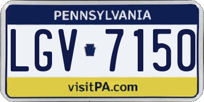 PA license plate LGV7150