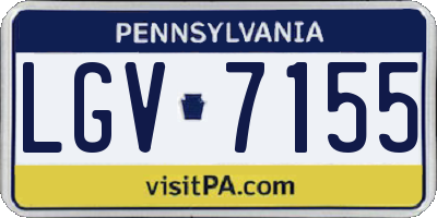PA license plate LGV7155