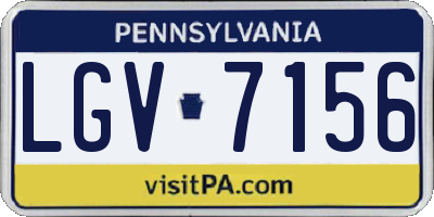 PA license plate LGV7156
