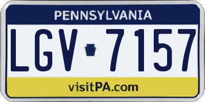 PA license plate LGV7157