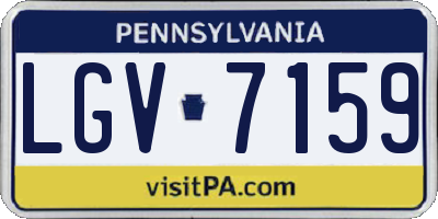 PA license plate LGV7159