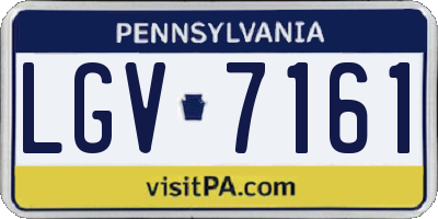 PA license plate LGV7161