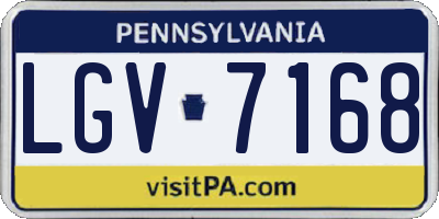 PA license plate LGV7168