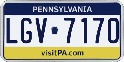 PA license plate LGV7170