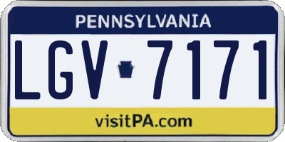 PA license plate LGV7171