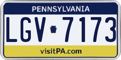 PA license plate LGV7173