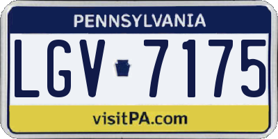 PA license plate LGV7175