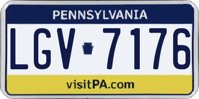 PA license plate LGV7176