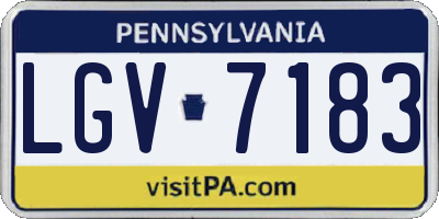 PA license plate LGV7183