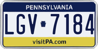 PA license plate LGV7184