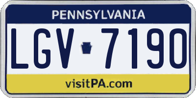 PA license plate LGV7190
