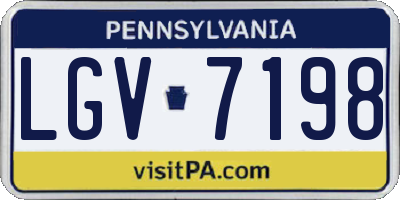 PA license plate LGV7198