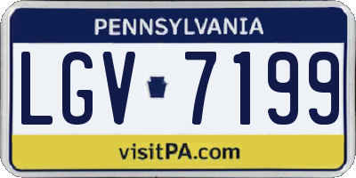 PA license plate LGV7199