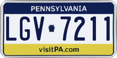 PA license plate LGV7211