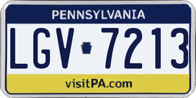 PA license plate LGV7213