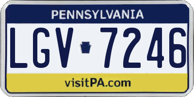 PA license plate LGV7246