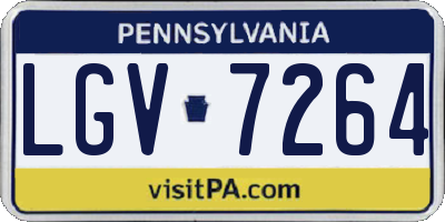 PA license plate LGV7264