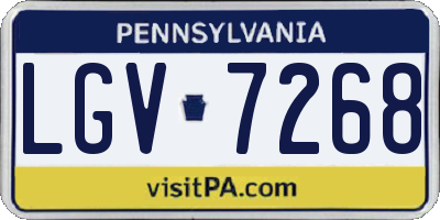PA license plate LGV7268