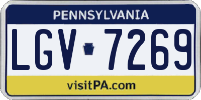 PA license plate LGV7269