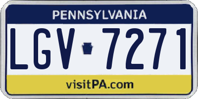 PA license plate LGV7271