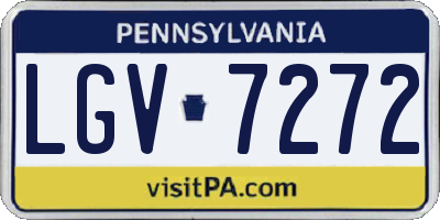 PA license plate LGV7272
