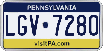 PA license plate LGV7280