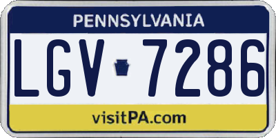 PA license plate LGV7286