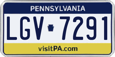 PA license plate LGV7291